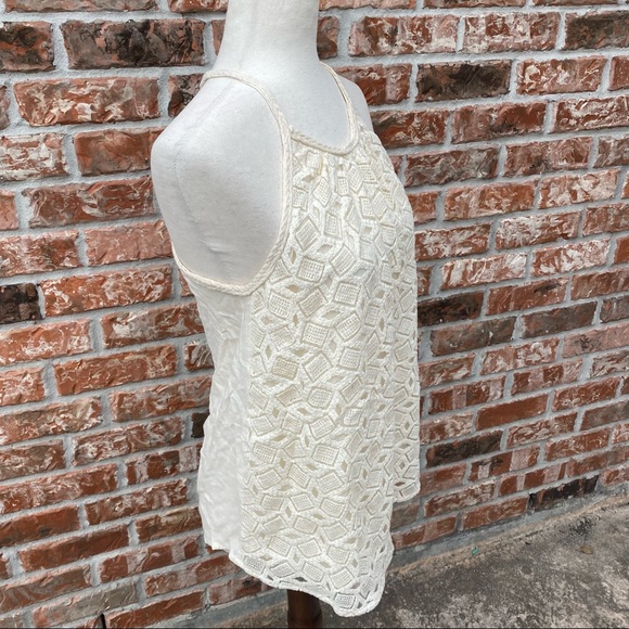 Romeo & Juliet Couture braided strap cream tank top / S / New With Tags - Picture 6 of 16